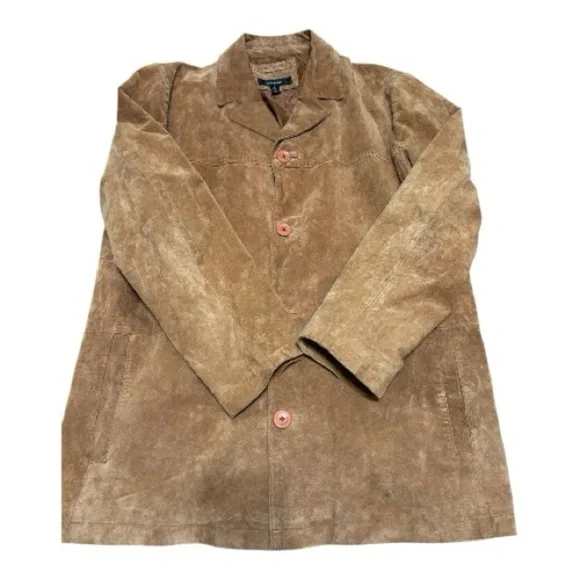 Vintage, Men's Brown Suede Trench style Coat - Picture 2 of 12